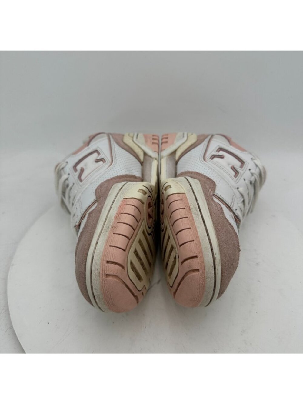 New Balance 550 Women Size 9B BBW550CD Pink Sand White Leather Training Shoes - Picture 7 of 11